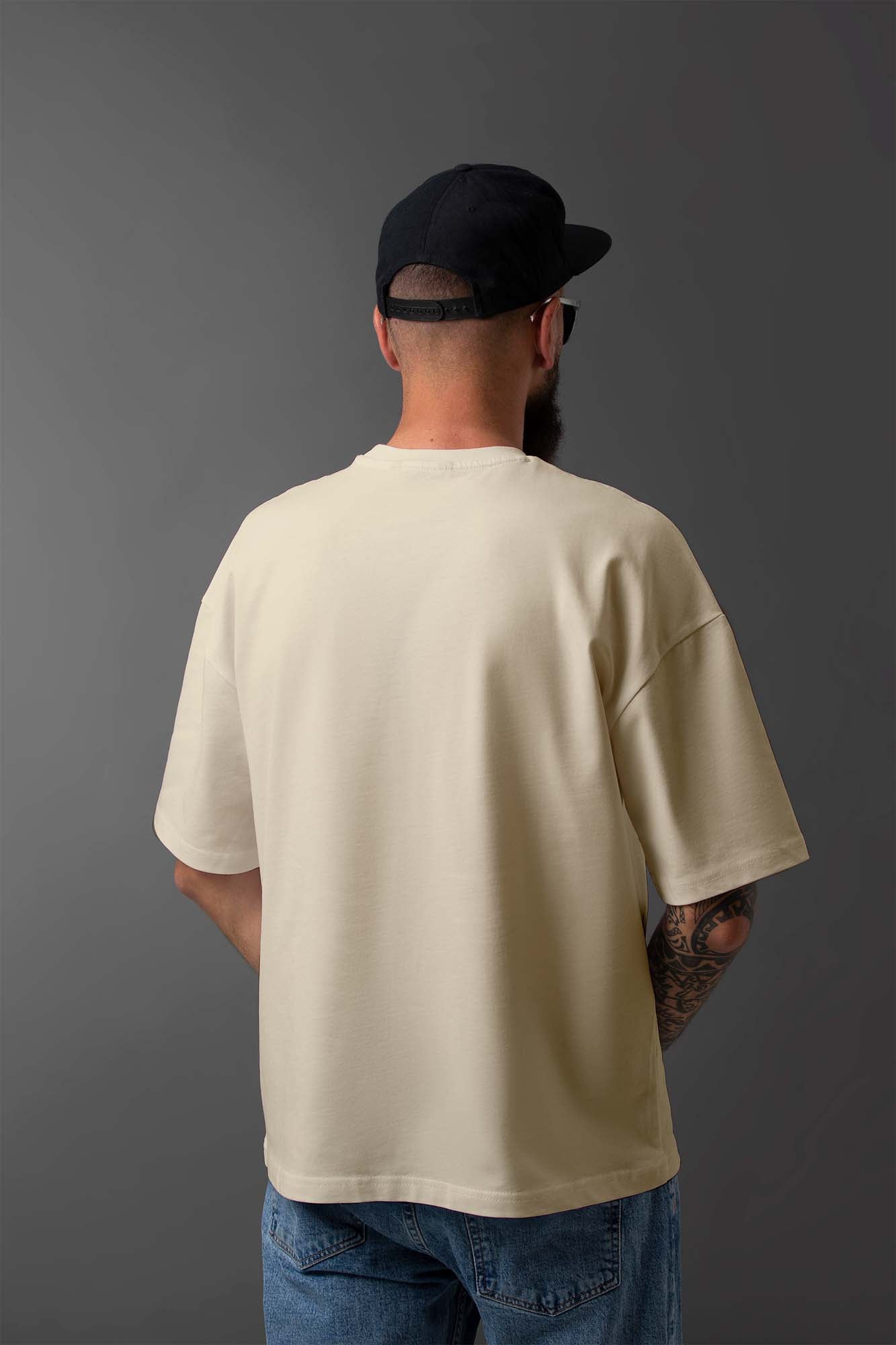 Basic Hood Brothers T - Shirt - Baige