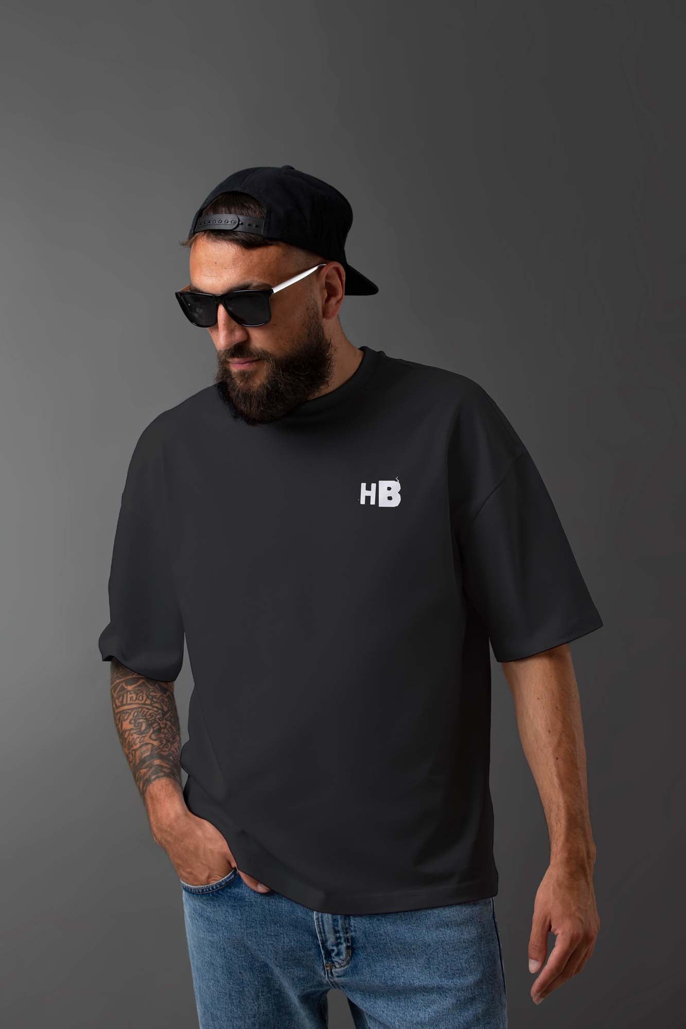 Basic Hood Brothers T - Shirt - Black