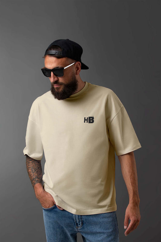 Basic Hood Brothers T - Shirt - Baige